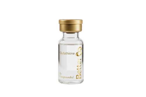Vial labeled 'Glutathione' with 'Better Co.' branding on a white background