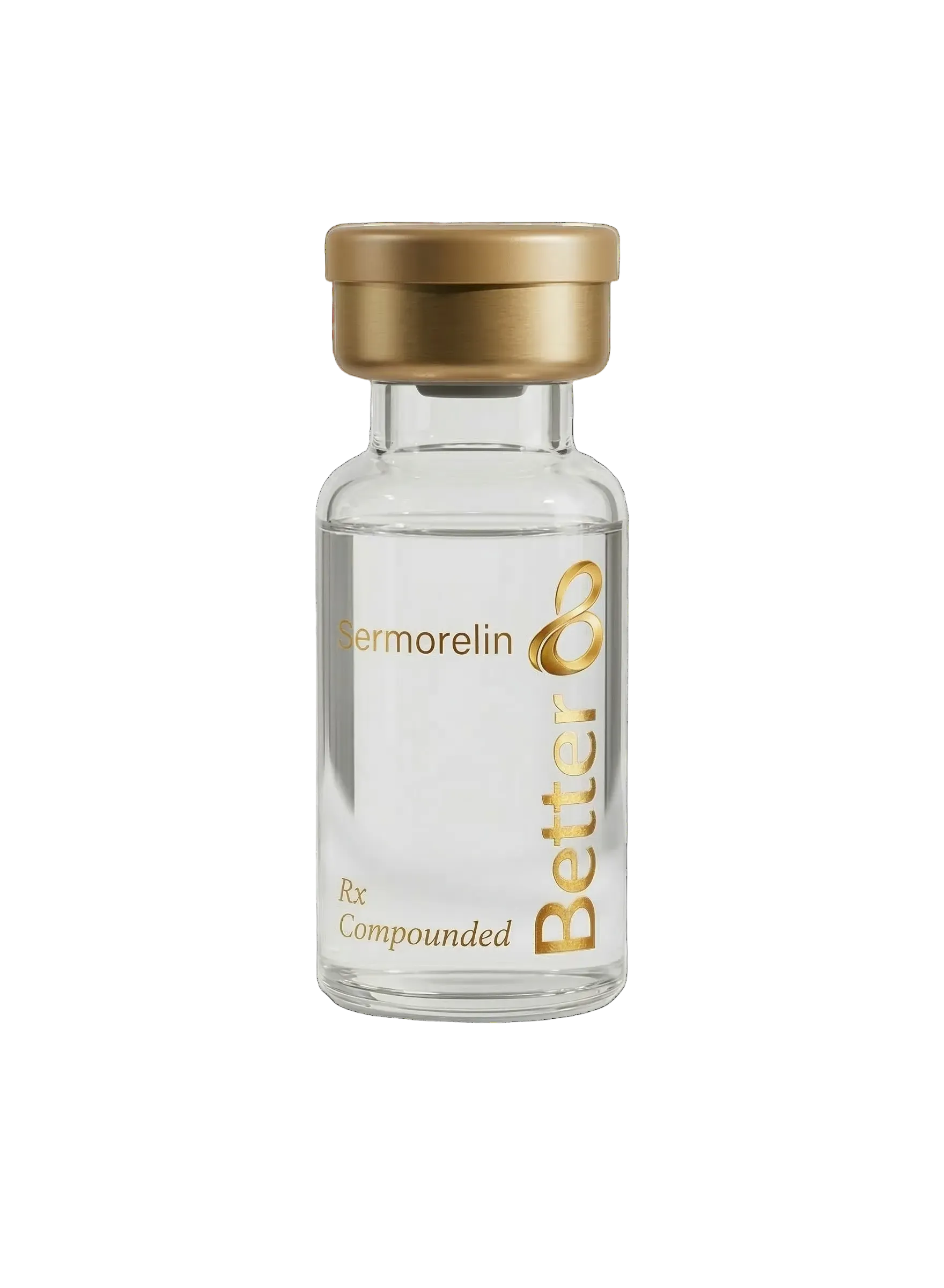 Sermorelin vial with gold cap labeled 'Better Co' 