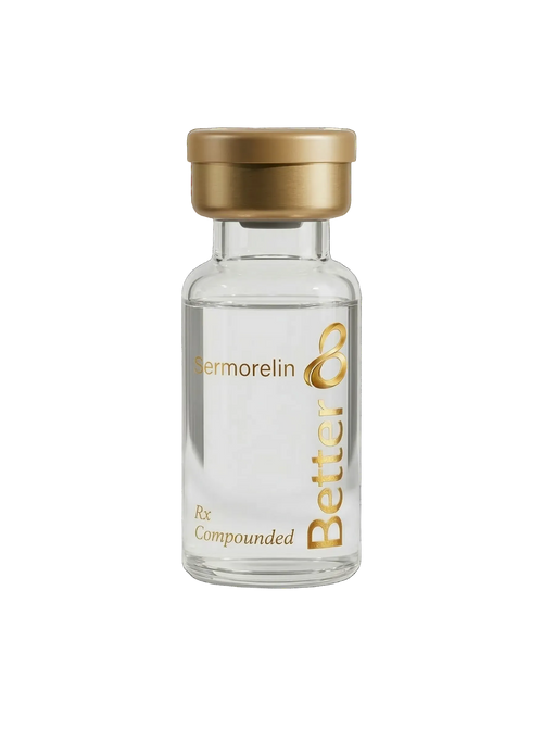 Sermorelin vial with gold cap labeled 'Better Co' 